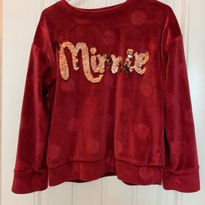Red Minnie Sequin Sweatshirt - Girls